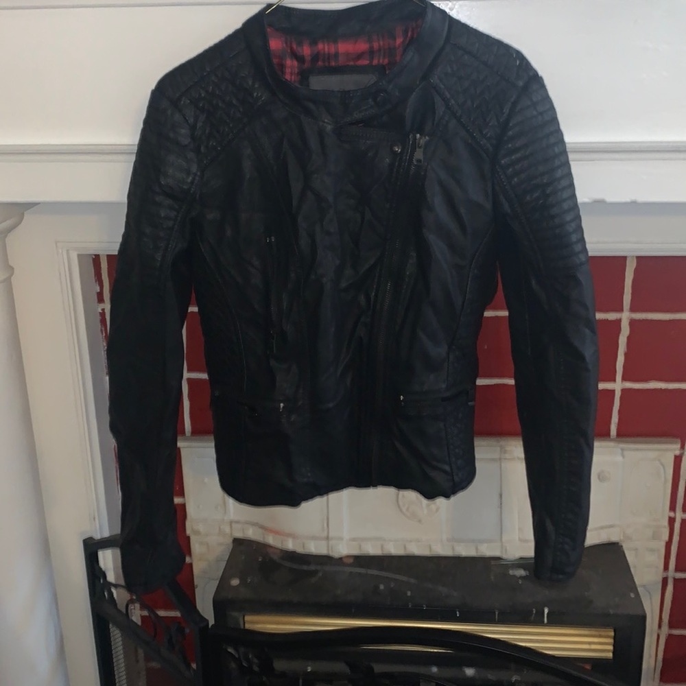 Amazing CiSono Moto leather -like jacket ladies SZ L